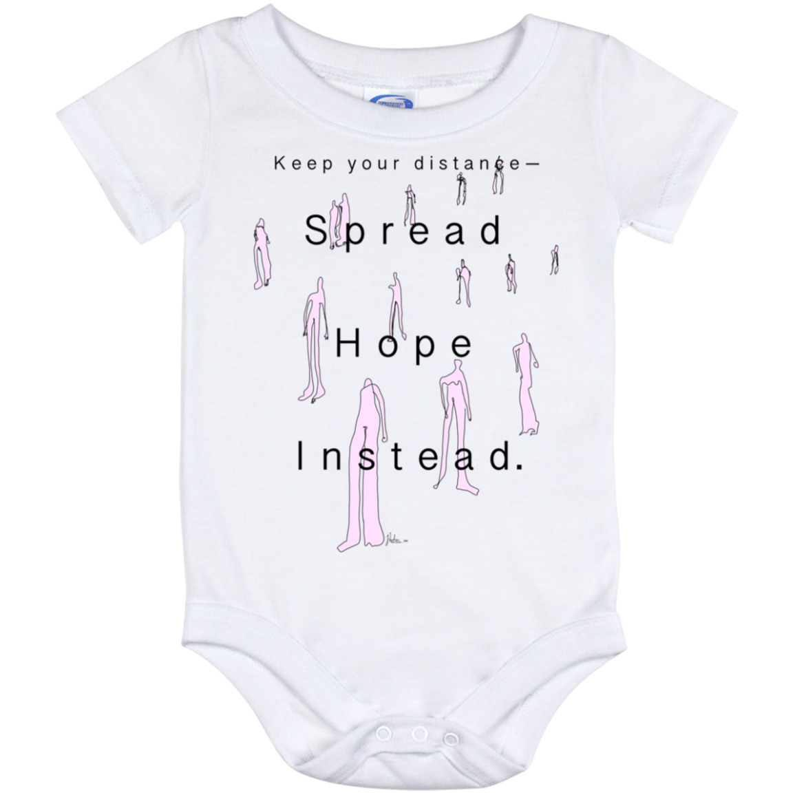 Spread Hope Instead; Pink People, Baby Onesie 12 Month