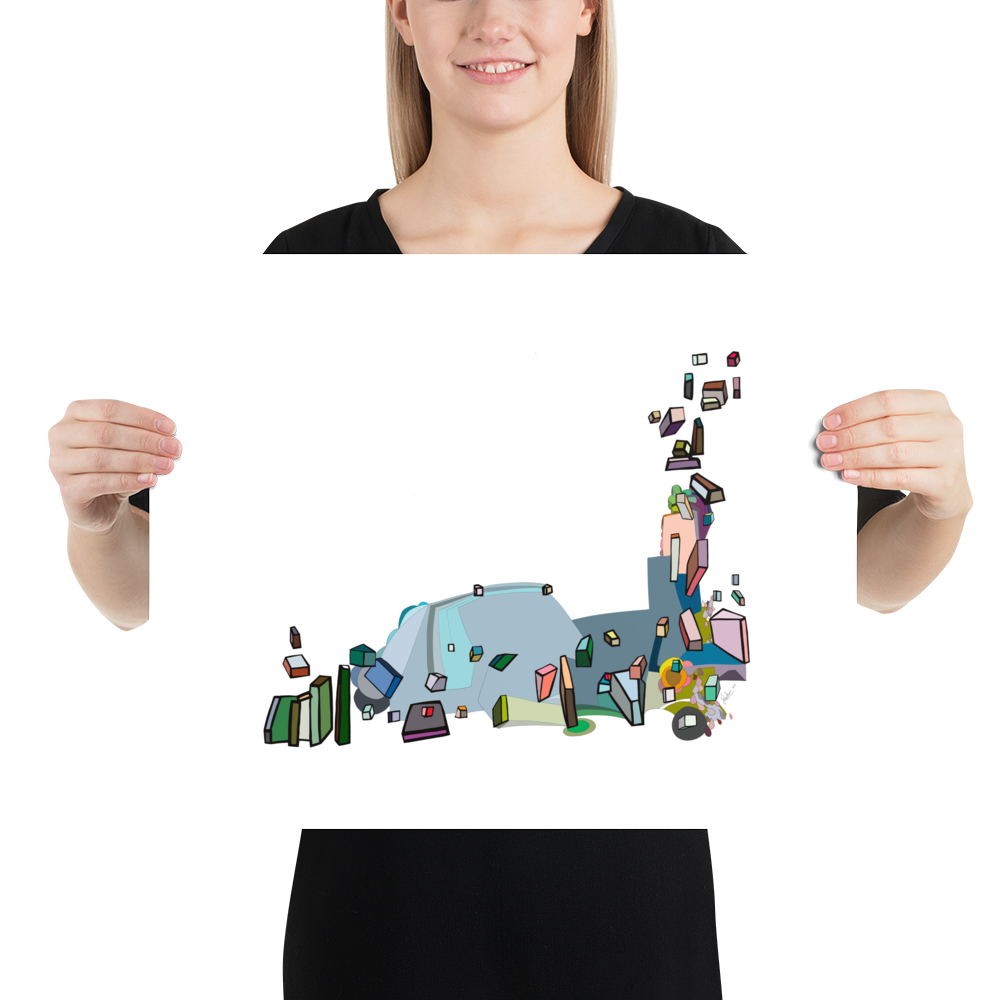 Right Angle of Boxes Poster Print