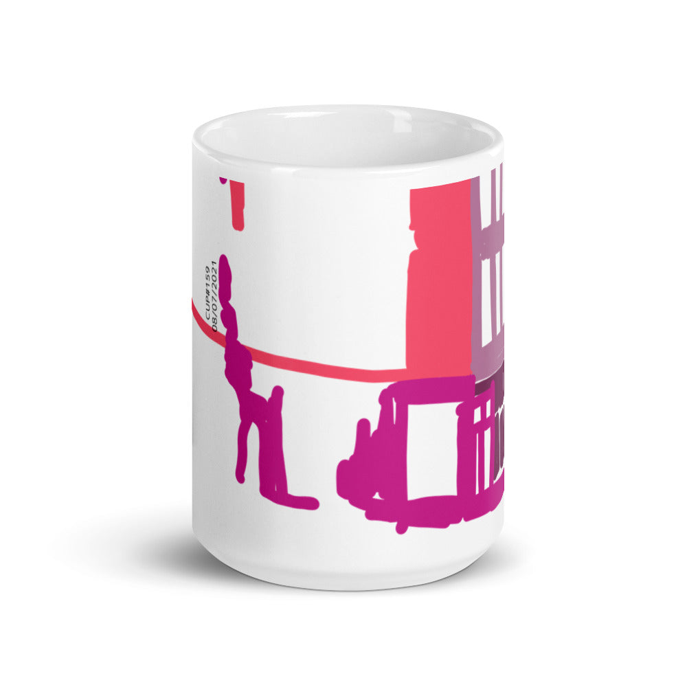 White glossy mug