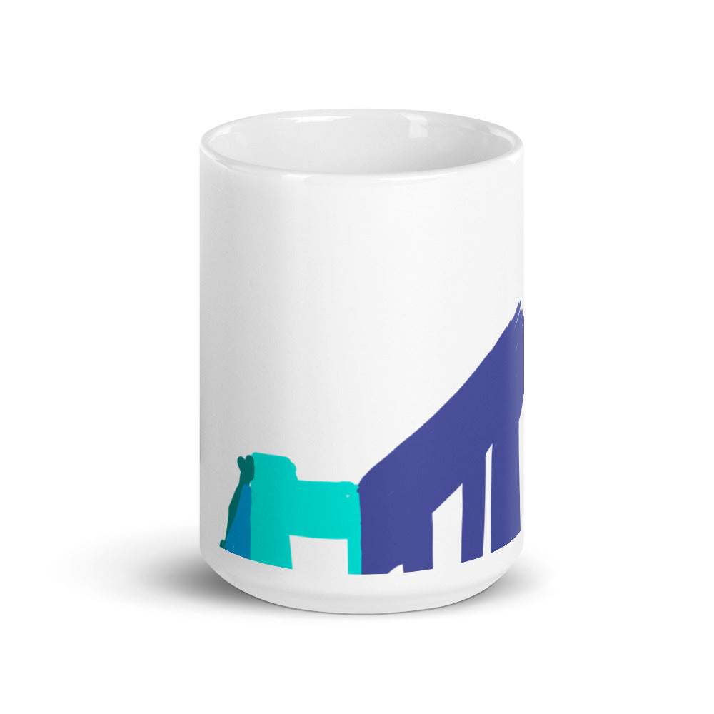White glossy mug