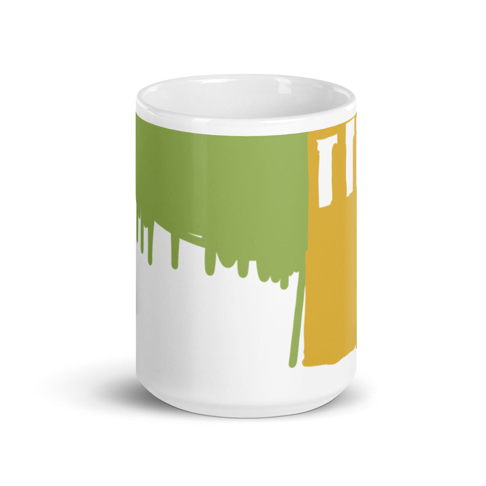 White glossy mug